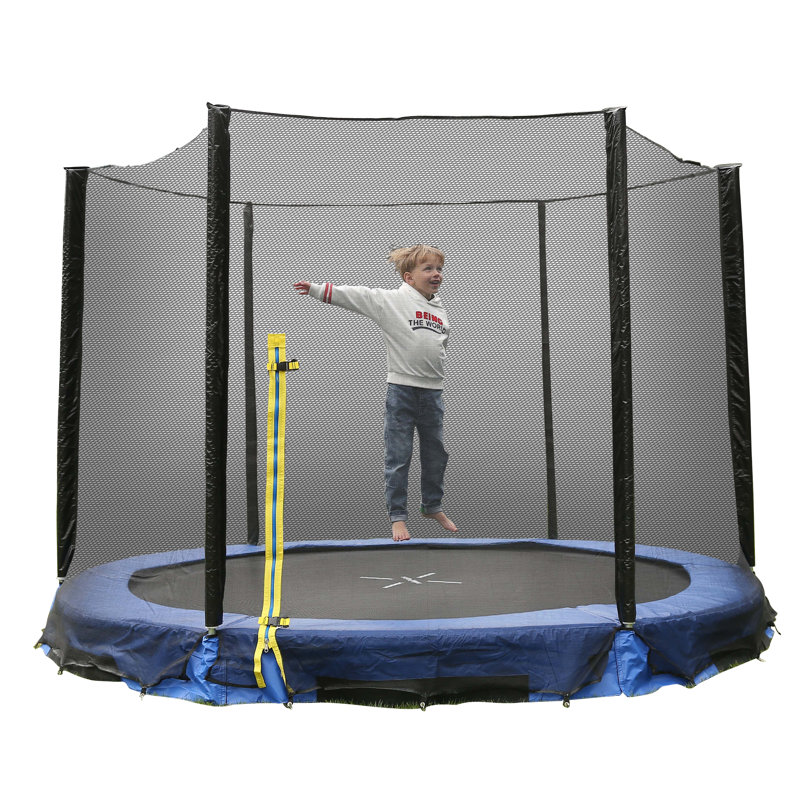 Super Jumper 14' Round Backyard Trampoline With Safety Enclosure In